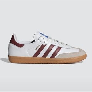 Adidas Samba White and Burgundy  excellent condition